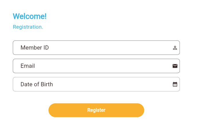 Registration page